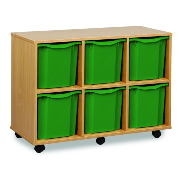 6 Quad Tray Unit Beech Green