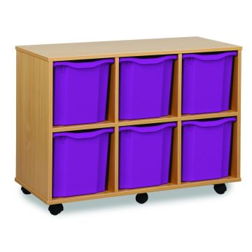 6 Quad Tray Unit Beech Purple
