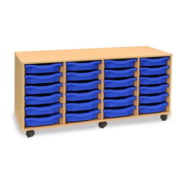 24 Single Tray Horizontal Unit Blue
