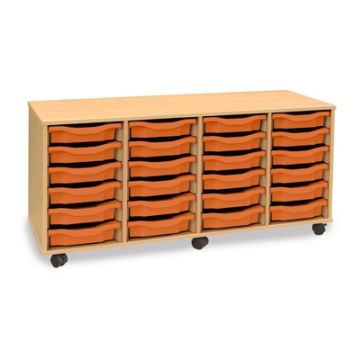 24 Single Tray Horizontal Unit Tangerine