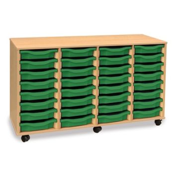 32 Single Tray Unit Beech Green