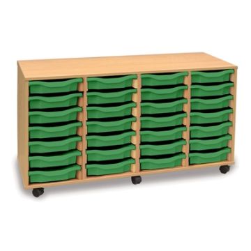 28 Single Tray Unit Beech Green