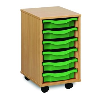 6 Single Tray Unit Beech Green