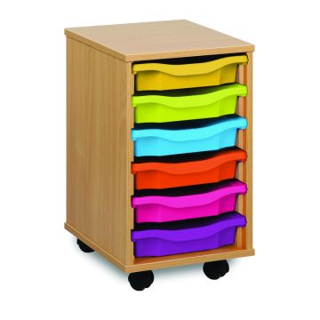 6 Single Tray Unit Beech Multi