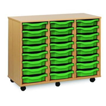 24 Single Tray Unit Beech Green