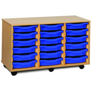 18 Single Tray Unit Blue