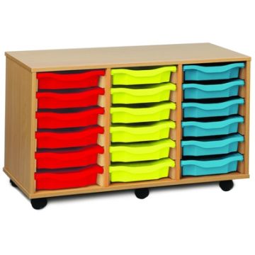 18 Single Tray Unit Beech Multi
