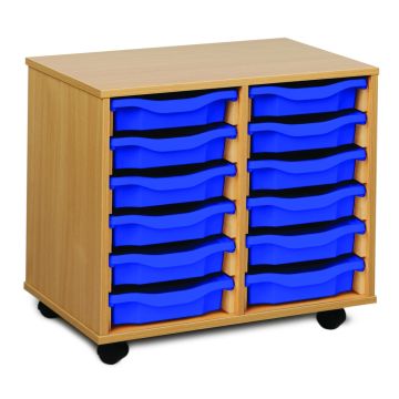 12 Single Tray Unit Blue