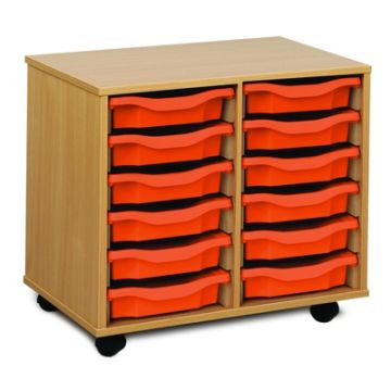 12 Single Tray Unit Tangerine