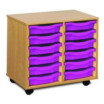 12 Single Tray Unit Purple