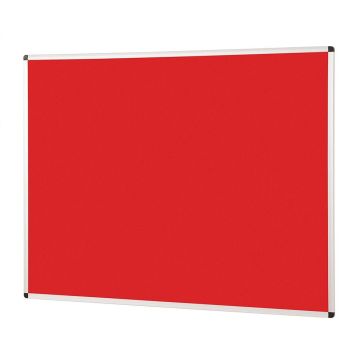 Aluminium Framed Noticeboard H900xW1200mm Red