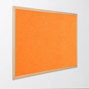 Eco Friendly Light Oak Noticeboard H1200 x W1800mm Orange