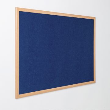 Eco Friendly Light Oak Noticeboard H900xW1200mm Blue