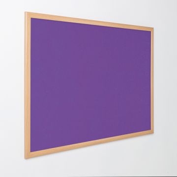 Eco Friendly Light Oak Noticeboard H900xW600mm Purple
