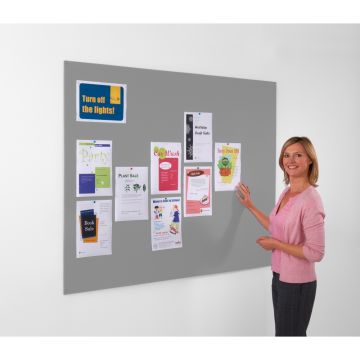 Unframed Felt Noticeboard H900 x W1200mm Grey