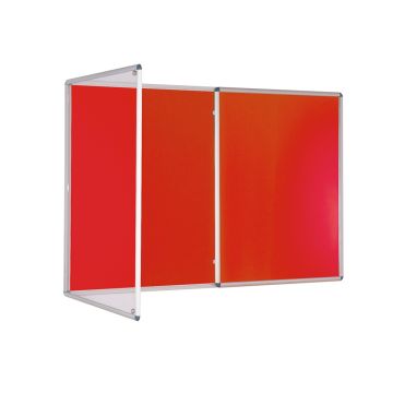 Tamperproof Noticeboard H1200 x W1800mm Red