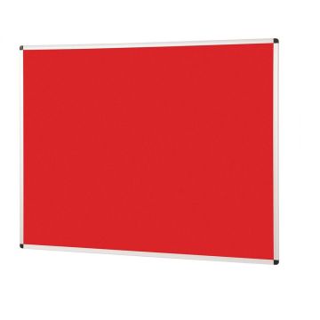 Aluminium Framed Noticeboard H1200xW1500mm Red