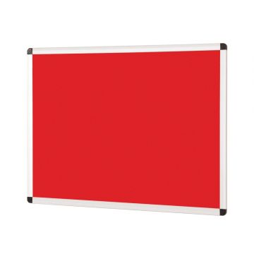 Aluminium Framed Noticeboard H900xW600mm Red