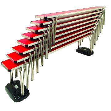 Contour Stacking Bench 1220x254xH381mm Red
