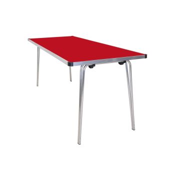 Contour Folding Table 1520x685x760mm Red