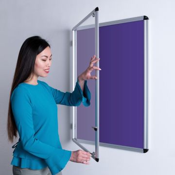 ColourPlus Tamperproof Noticeboard H900xW600mm Purple