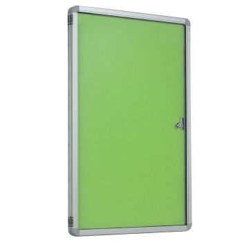 Accents FlameShield Lockable Noticeboard H900x600mm Light Green