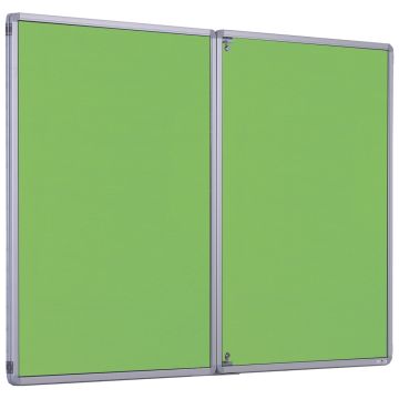 Accents FlameShield Lockable Noticeboard H1200x900mm Light Green