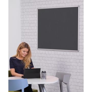 Accents Aluminium Framed Noticeboard H600xW900mm Charcoal