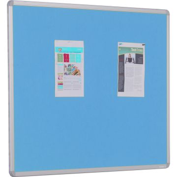Accents Aluminium Framed Noticeboard H600xW900mm Light Blue