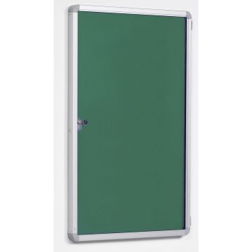 Side Lockable Noticeboard H900xW600mm Green
