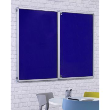 Top Lockable Noticeboards H1200xW1800mm Blue
