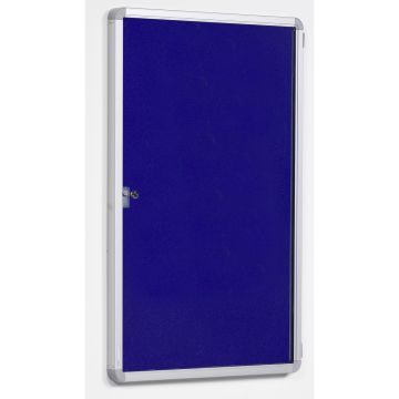 Side Lockable Noticeboard H1200xW1200mm Blue
