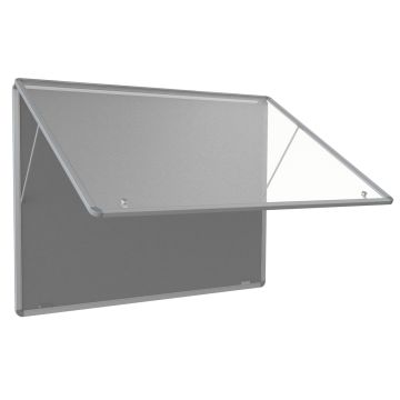 Top Lockable Noticeboards H600xW900mm Grey