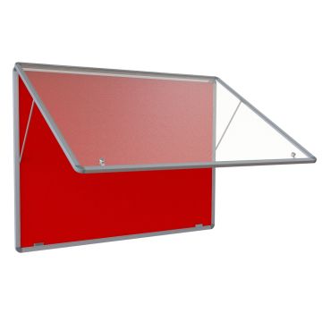 Top Lockable Noticeboards H1200xW900mm Red