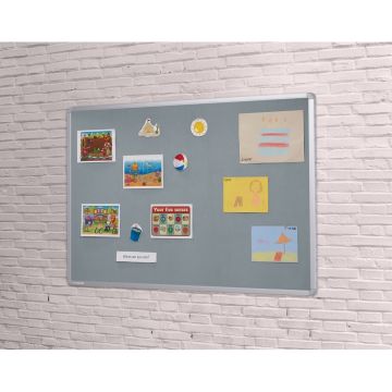FlameShield Aluminium Noticeboard H600xW900 Grey