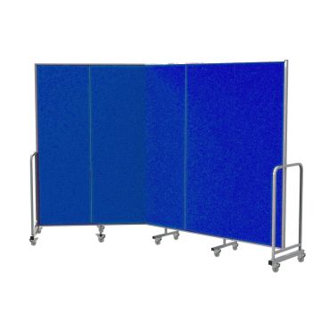 Mobile InstaWall 5 panel H1940xW3000mm Blue