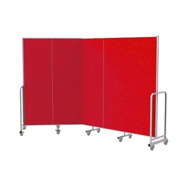 Mobile InstaWall 5 panel H1940xW3000mm Red