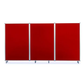 TriScreen Mobile Presentation H1900xW3600mm Red