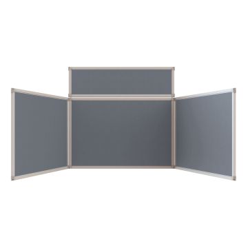 Fold-Up Display Screen 4 panel landscape Grey