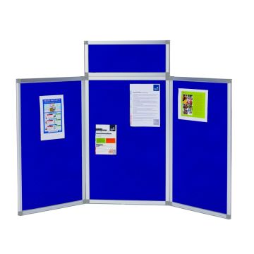 Fold-Up Display Screen 4 panel portrait Blue