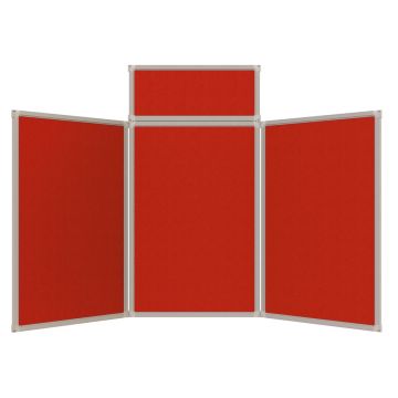 Fold-Up Display Screen 4 panel portrait Red