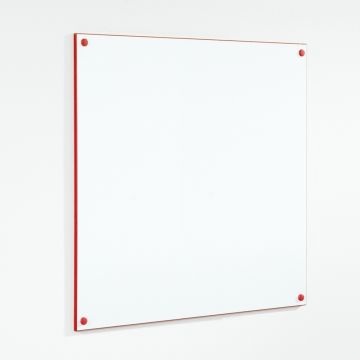 Colour Edged Whiteboards 1200x1200mm Red