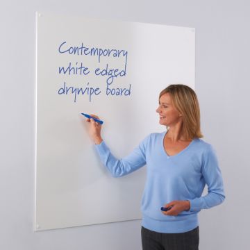 Colour Edged Whiteboards 1200x1200mm White