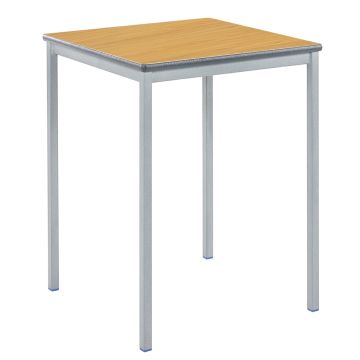 FWelded Square Table 60x60x76cm Beech Top Char Edge