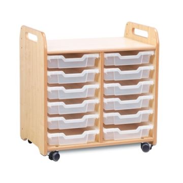 Tray Storage Unit 12 Shallow Clear Trays