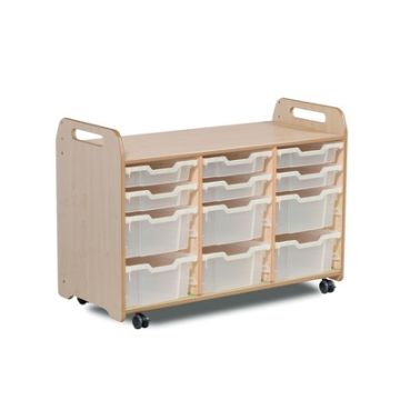 Tray Storage Unit 6 Shallow 6 Deep Clear Trays