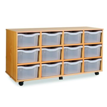 12 Double Tray Unit Clear
