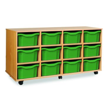 12 Double Tray Unit Green