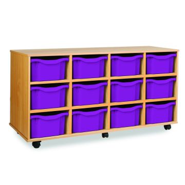 12 Double Tray Unit Purple