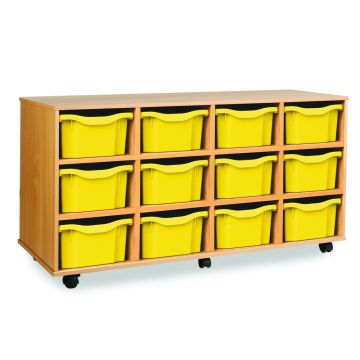 12 Double Tray Unit Yellow